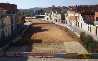 La urbanitació del passeig sorgit del soterrament està aturada | Cedida
